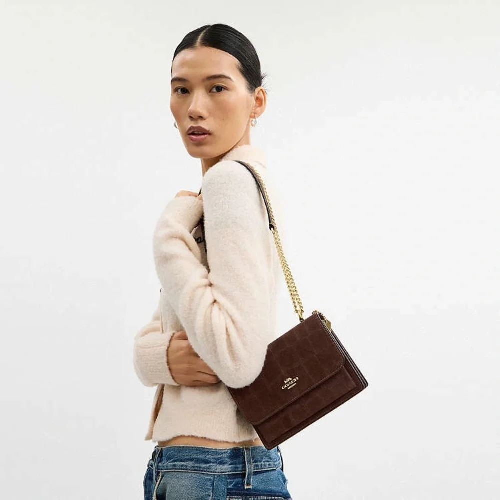 NWT‎ COACH Mini Klare SuedeCrossbody Bag - Picture 5 of 12